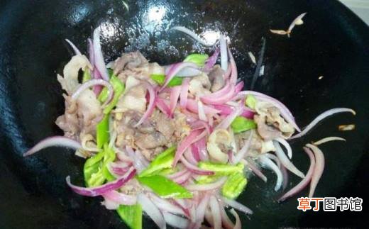 圆葱炒羊肉卷的做法