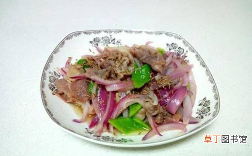 圆葱炒羊肉卷的做法