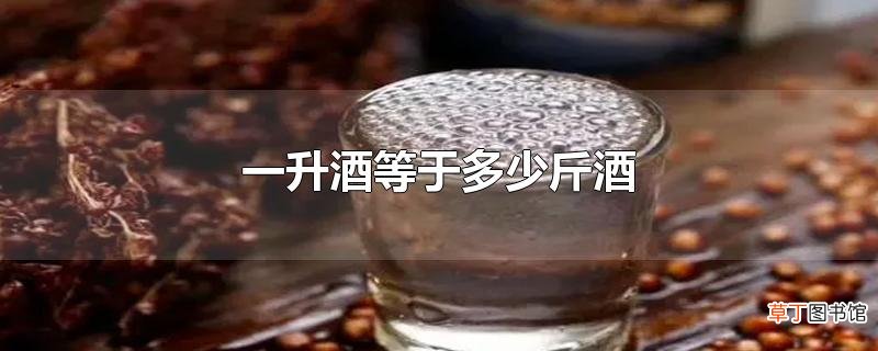 一升酒等于多少斤酒