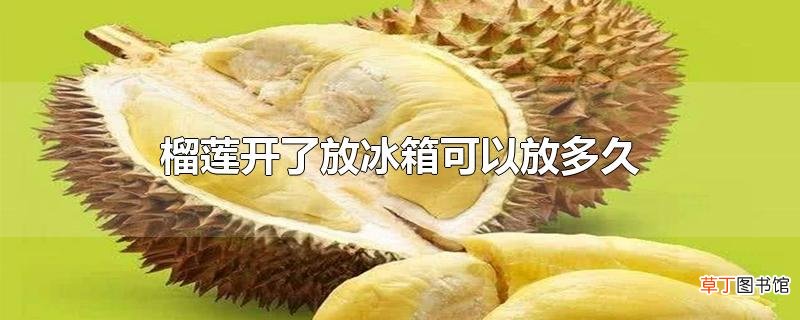 榴莲开了放冰箱可以放多久