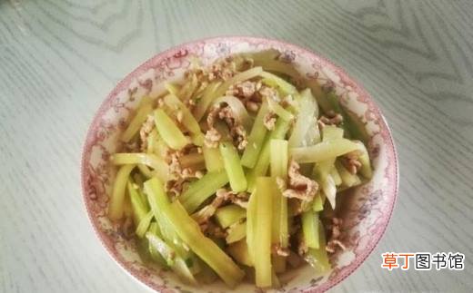 莴苣炒肉丝的做法