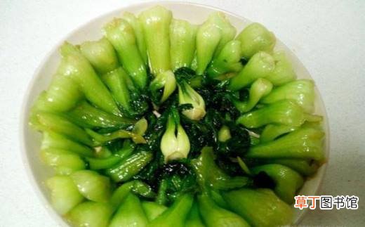 鸡肝扒油菜的家常做法