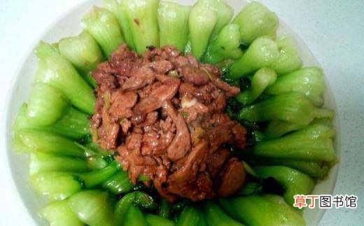 鸡肝扒油菜的家常做法