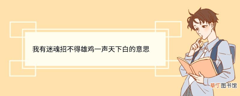 我有迷魂招不得雄鸡一声天下白的意思