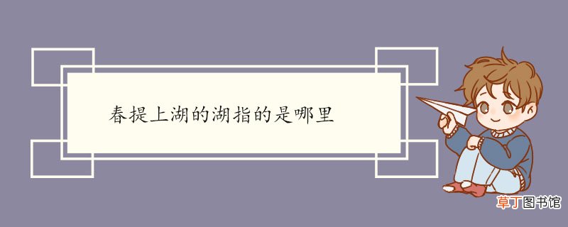 春提上湖的湖指的是哪里 《春题湖上》的原文的翻译