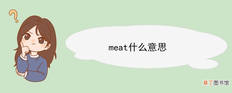 meat什么意思 meat的例句