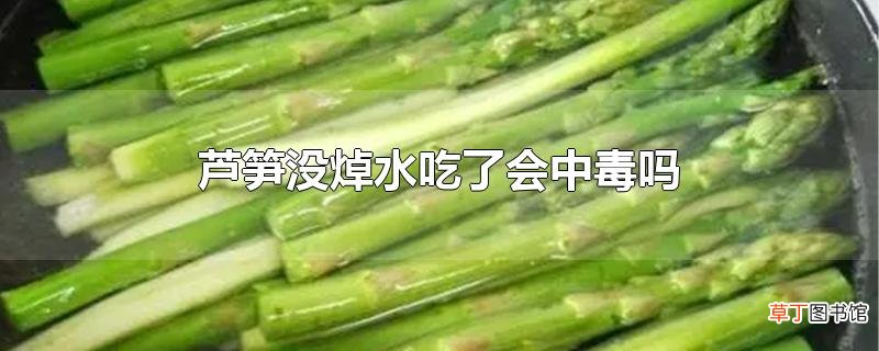 芦笋没焯水吃了会中毒吗