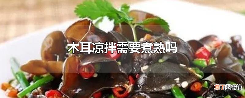 木耳凉拌需要煮熟吗