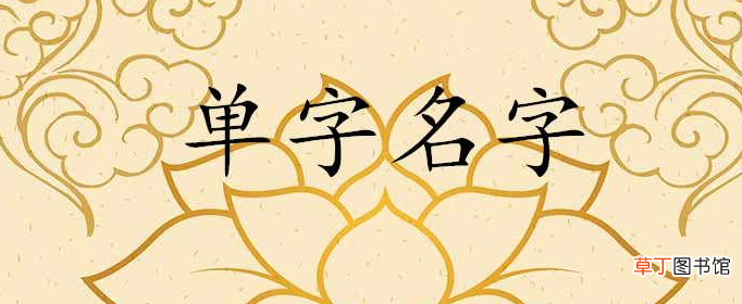 独一无二的单字名字有哪些？