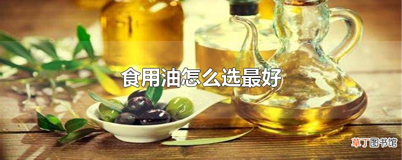 食用油怎么选最好