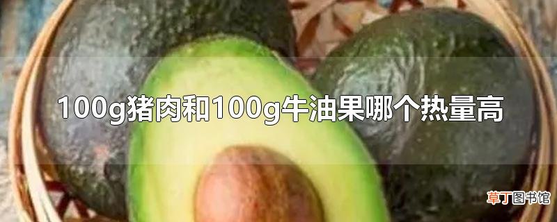 100g猪肉和100g牛油果哪个热量高