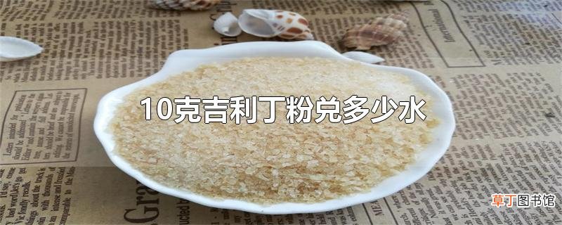 10克吉利丁粉兑多少水