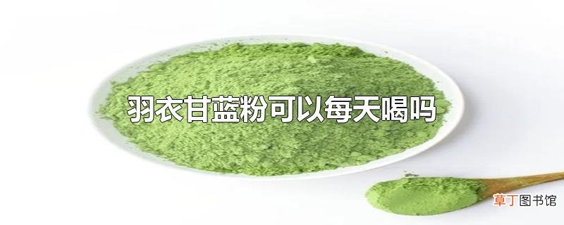 羽衣甘蓝粉可以每天喝吗