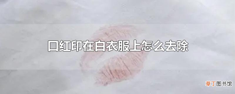 口红印在白衣服上怎么去除