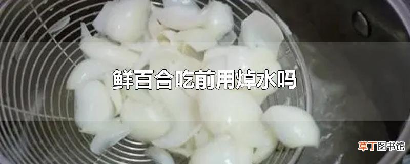 鲜百合吃前用焯水吗
