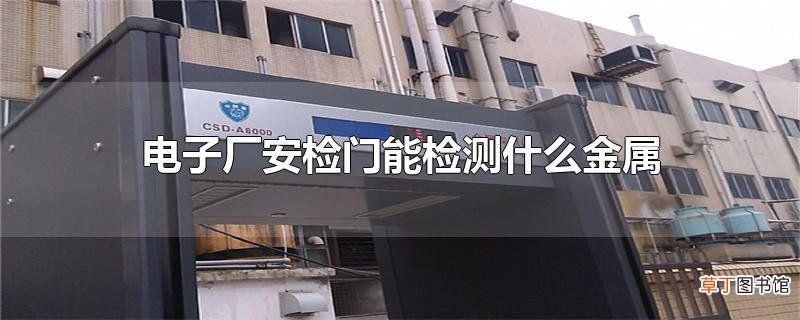 电子厂安检门能检测什么金属