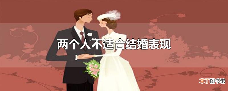 两个人不适合结婚表现