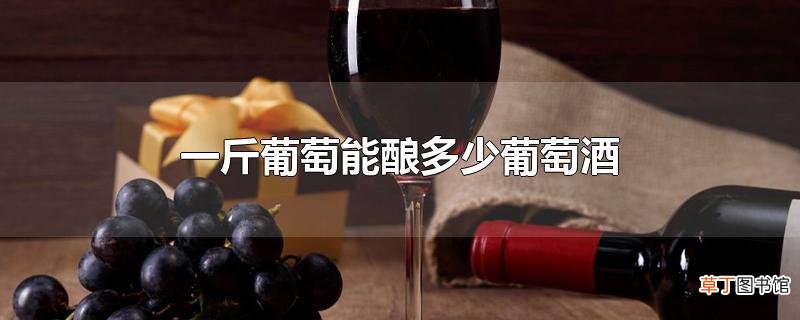 一斤葡萄能酿多少葡萄酒