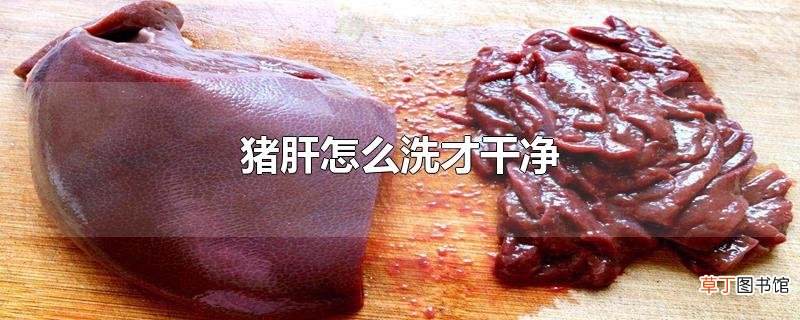 猪肝怎么洗才干净