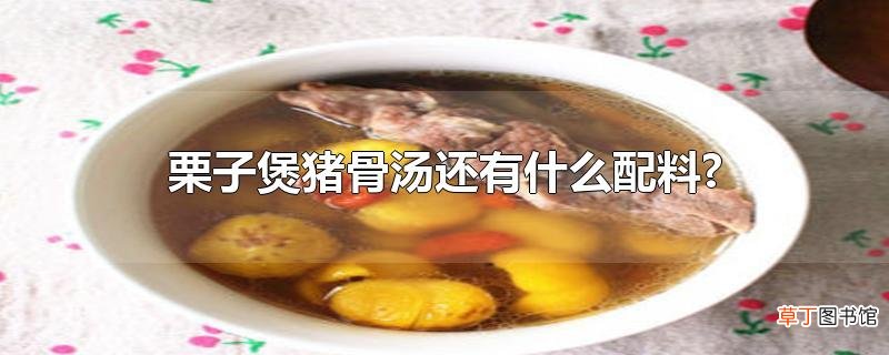 栗子煲猪骨汤还有什么配料?