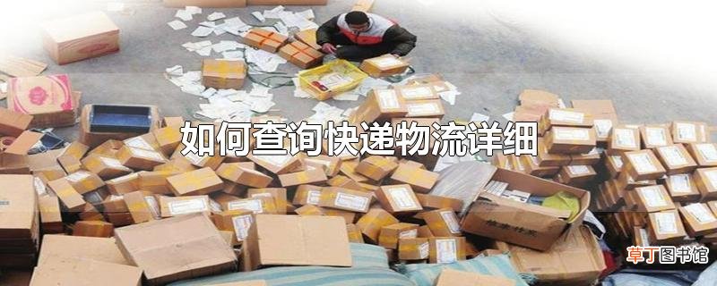 怎么查询快递物流详细
