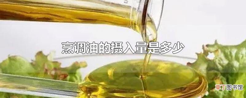 烹调油的摄入量是多少