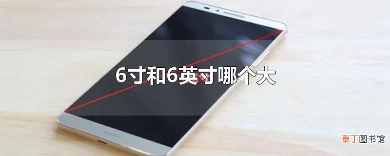 6寸和6英寸哪个大