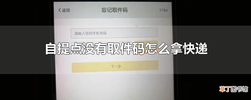 自提点没有取件码怎么拿快递