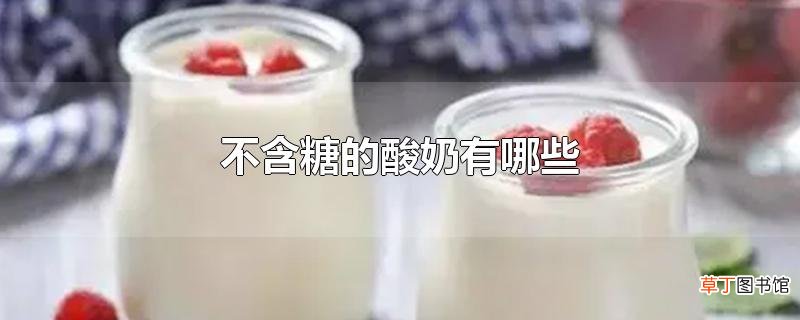不含糖的酸奶有哪些