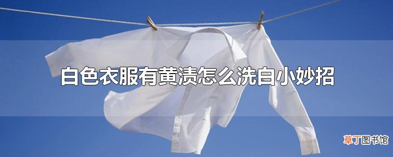 白色衣服有黄渍怎么洗白小妙招