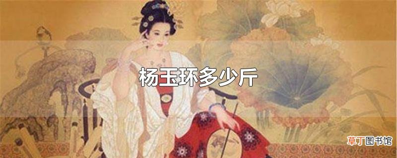 杨玉环多少斤