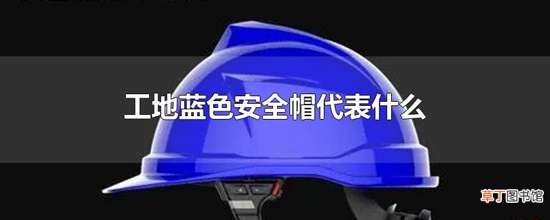 工地蓝色安全帽代表什么