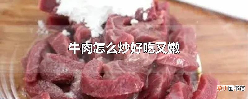 牛肉怎么炒好吃又嫩