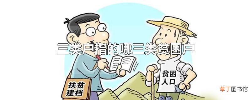 三类户指的哪三类贫困户