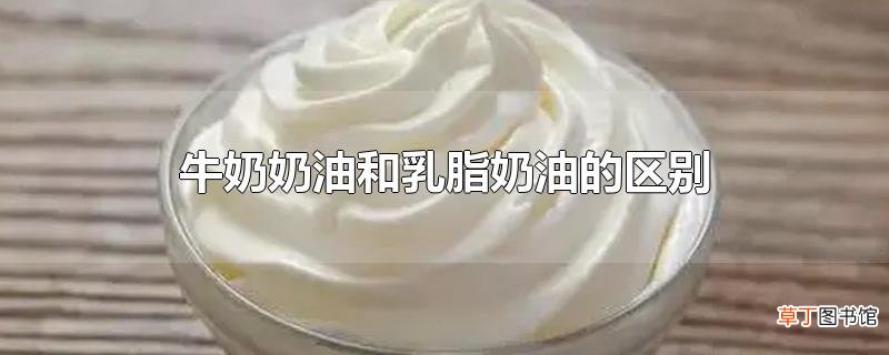牛奶奶油和乳脂奶油的区别