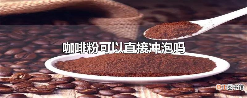 咖啡粉可以直接冲泡吗