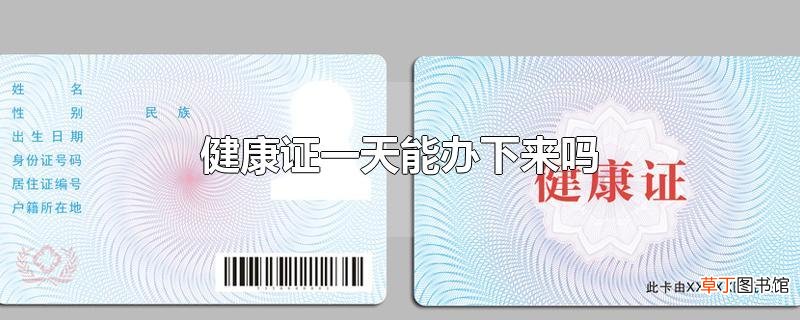 健康证一天能办下来吗