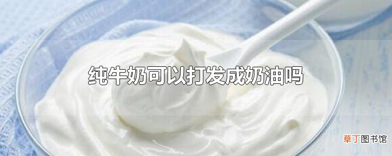纯牛奶可以打发成奶油吗