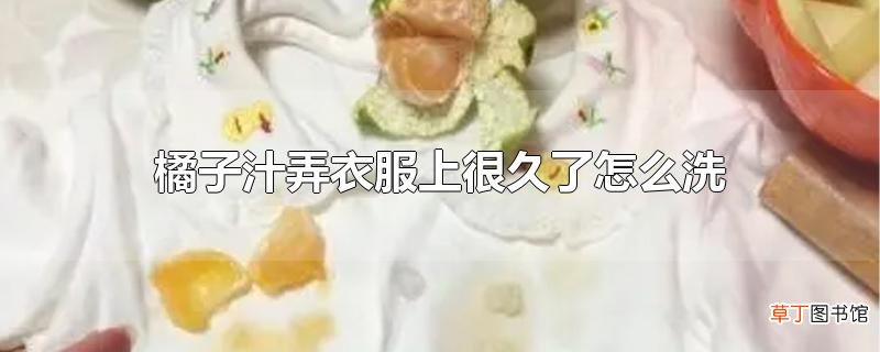 橘子汁弄衣服上很久了怎么洗