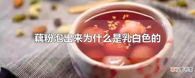 藕粉泡出来为什么是乳白色的