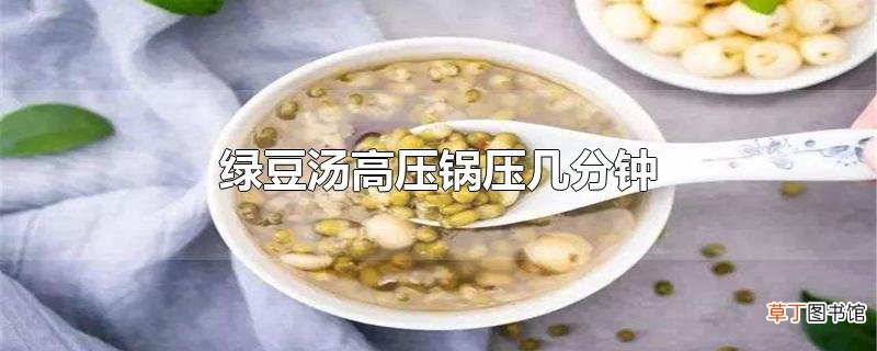 绿豆汤高压锅压几分钟