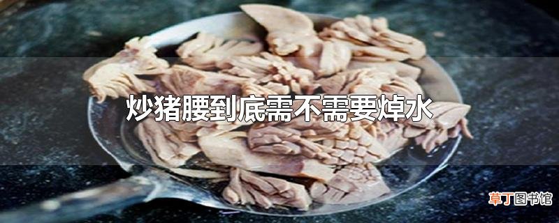 炒猪腰到底需不需要焯水