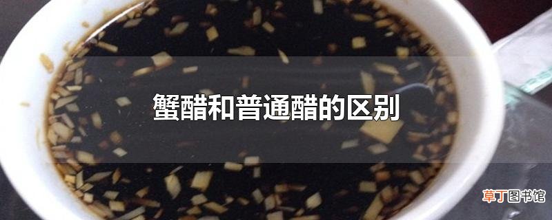 蟹醋和普通醋的区别