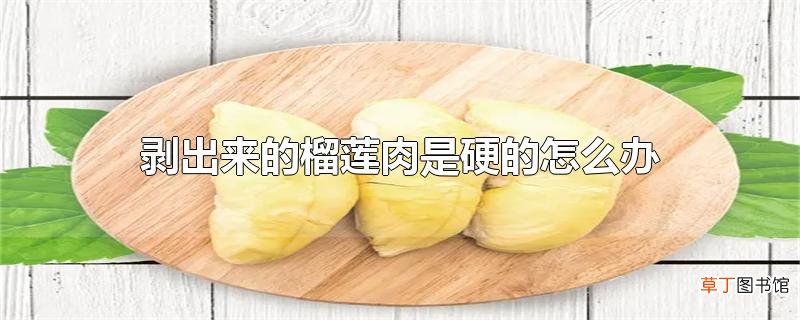 剥出来的榴莲肉是硬的怎么办