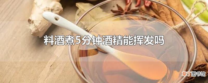 料酒煮5分钟酒精能挥发吗