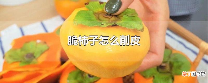 脆柿子怎么削皮