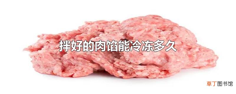 拌好的肉馅能冷冻多久