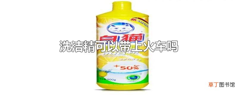 洗洁精可以带上火车吗