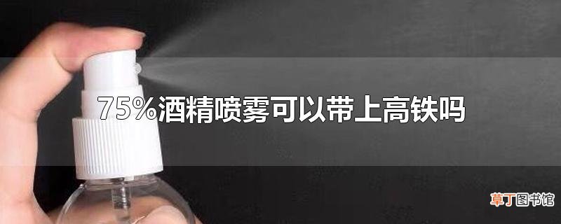 75%酒精喷雾可以带上高铁吗