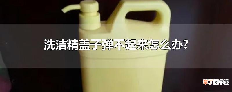 洗洁精盖子弹不起来怎么办?